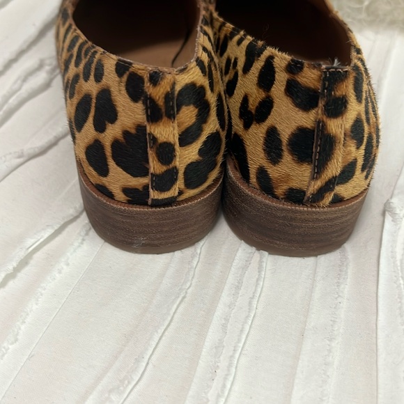 Madewell Calf Hair Leopard Loafers Size 8 - Picture 3 of 5